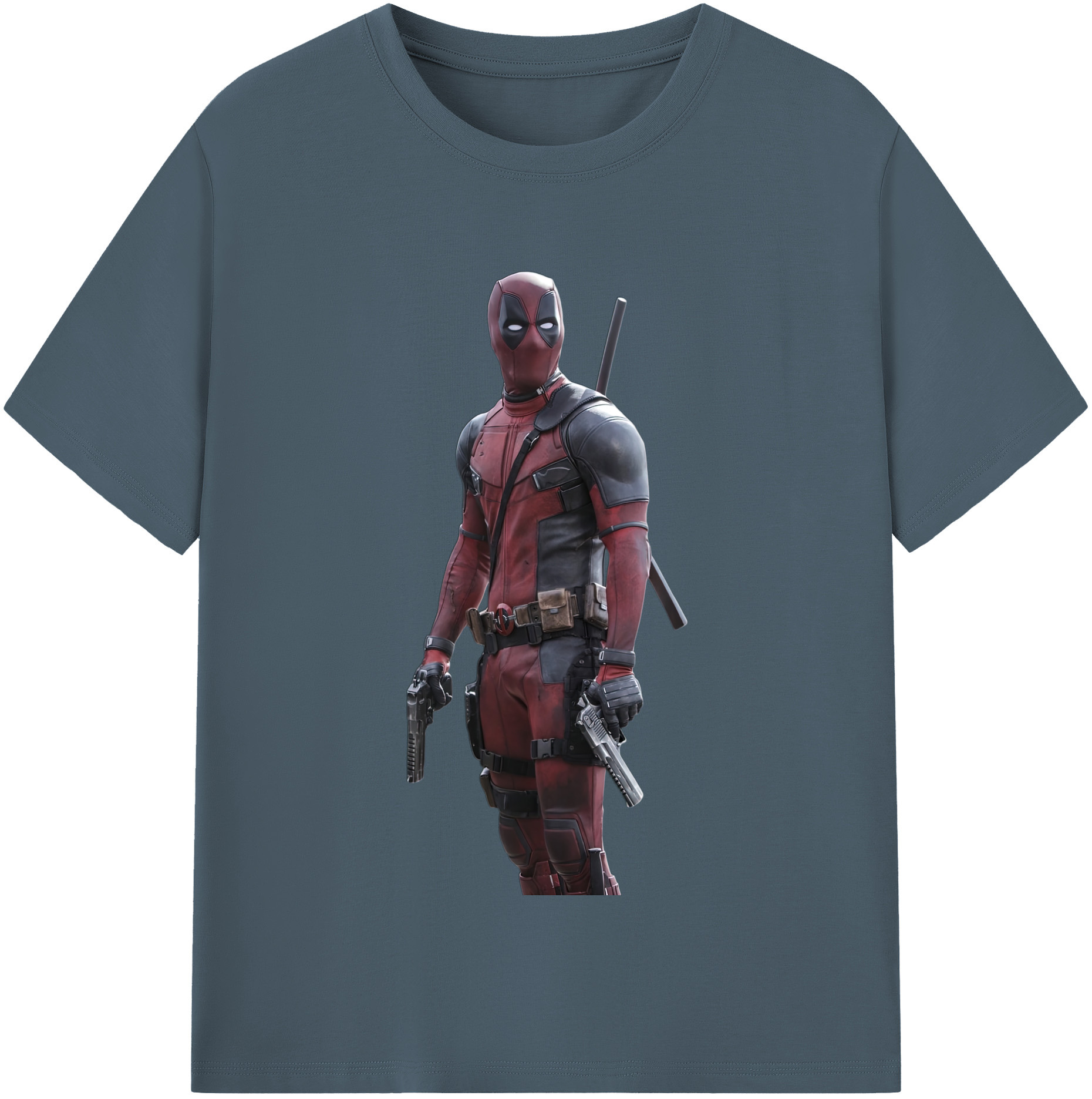 （画像用） Deadpool デッドプール 綿100％半袖Tシャツ（フロントプリント）
